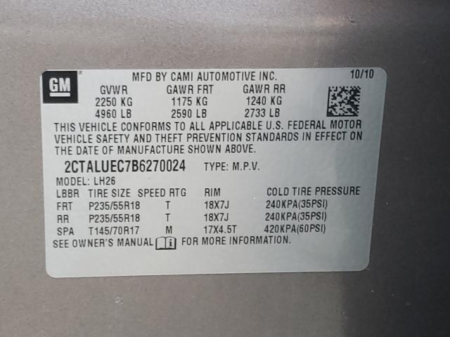 Photo 9 VIN: 2CTALUEC7B6270024 - GMC TERRAIN SL 