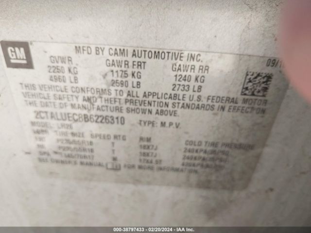 Photo 8 VIN: 2CTALUEC8B6226310 - GMC TERRAIN 