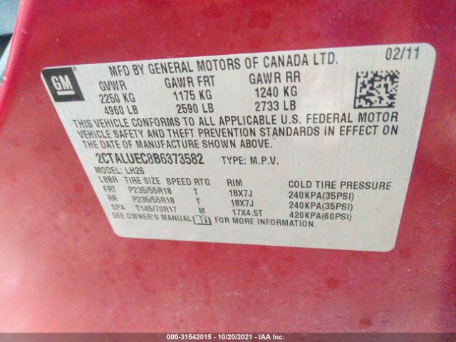 Photo 8 VIN: 2CTALUEC8B6373582 - GMC TERRAIN 