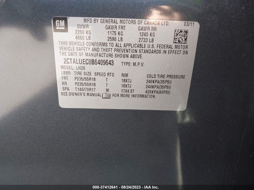 Photo 8 VIN: 2CTALUEC8B6409643 - GMC TERRAIN 