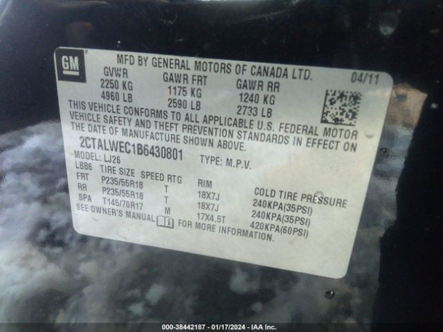 Photo 8 VIN: 2CTALWEC1B6430801 - GMC TERRAIN 