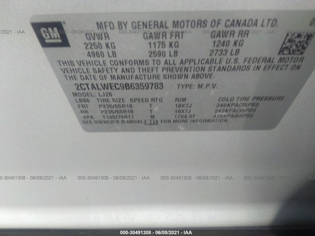 Photo 8 VIN: 2CTALWEC9B6359783 - GMC TERRAIN 