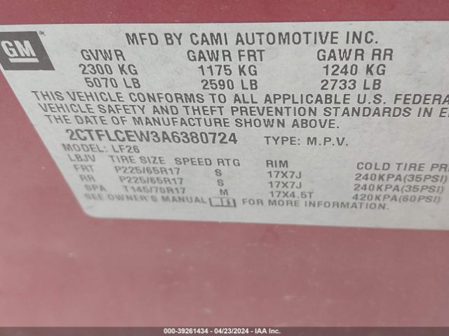 Photo 8 VIN: 2CTFLCEW3A6380724 - GMC TERRAIN 