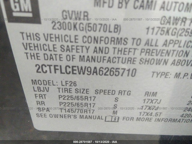 Photo 8 VIN: 2CTFLCEW9A6265710 - GMC TERRAIN 