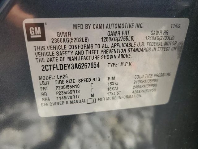 Photo 12 VIN: 2CTFLDEY3A6267654 - GMC TERRAIN SL 