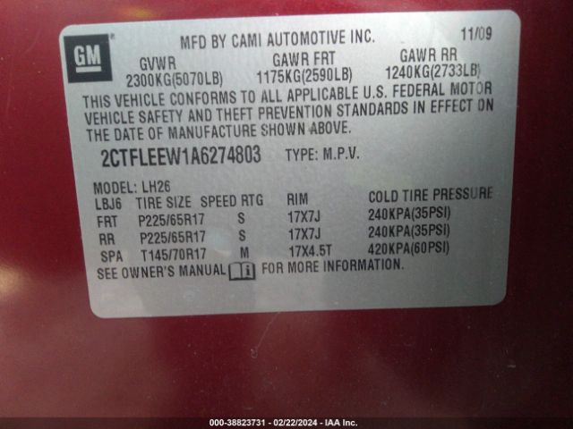 Photo 8 VIN: 2CTFLEEW1A6274803 - GMC TERRAIN 