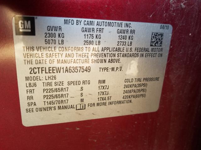 Photo 9 VIN: 2CTFLEEW1A6357549 - GMC TERRAIN SL 