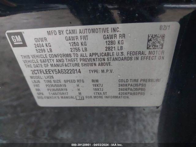 Photo 8 VIN: 2CTFLEEY5A6322014 - GMC TERRAIN 