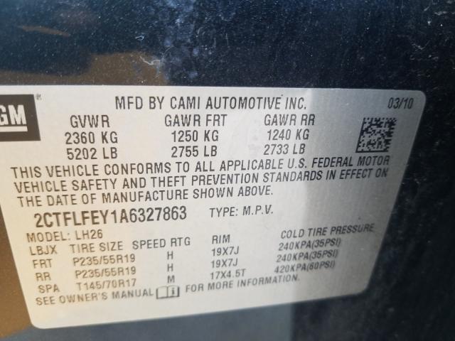 Photo 9 VIN: 2CTFLFEY1A6327863 - GMC TERRAIN SL 