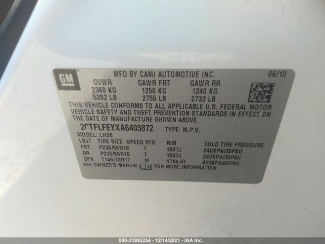 Photo 8 VIN: 2CTFLFEYXA6403872 - GMC TERRAIN 