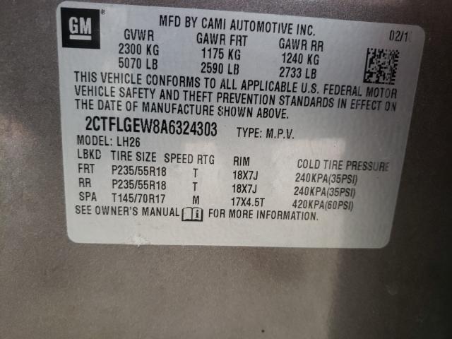 Photo 9 VIN: 2CTFLGEW8A6324303 - GMC TERRAIN SL 