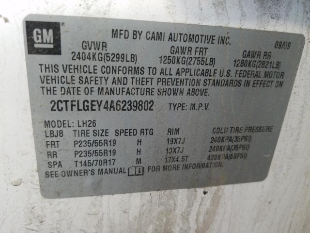 Photo 9 VIN: 2CTFLGEY4A6239802 - GMC TERRAIN SL 