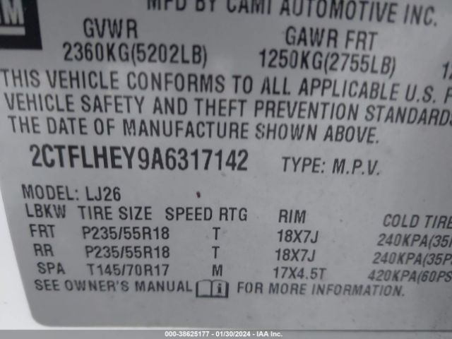 Photo 8 VIN: 2CTFLHEY9A6317142 - GMC TERRAIN 