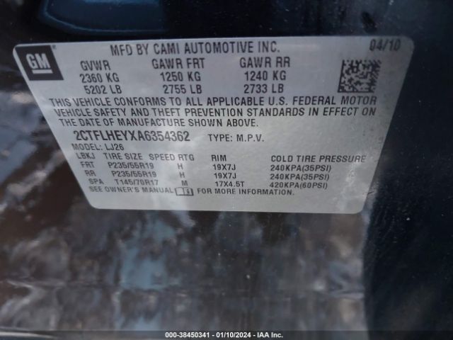 Photo 8 VIN: 2CTFLHEYXA6354362 - GMC TERRAIN 