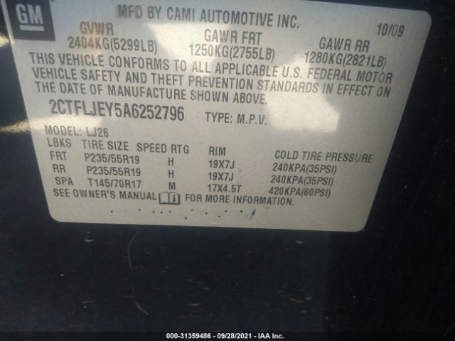 Photo 8 VIN: 2CTFLJEY5A6252796 - GMC TERRAIN 