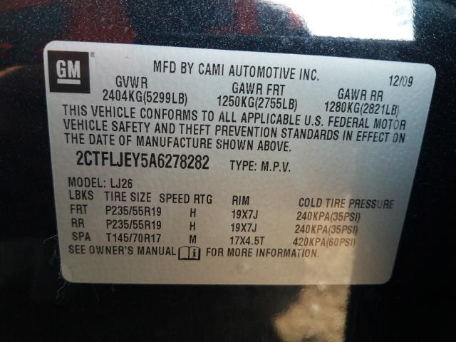 Photo 9 VIN: 2CTFLJEY5A6278282 - GMC TERRAIN SL 