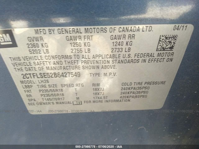 Photo 8 VIN: 2CTFLSE52B6427549 - GMC TERRAIN 