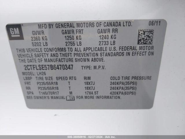 Photo 8 VIN: 2CTFLSE57B6470347 - GMC TERRAIN 