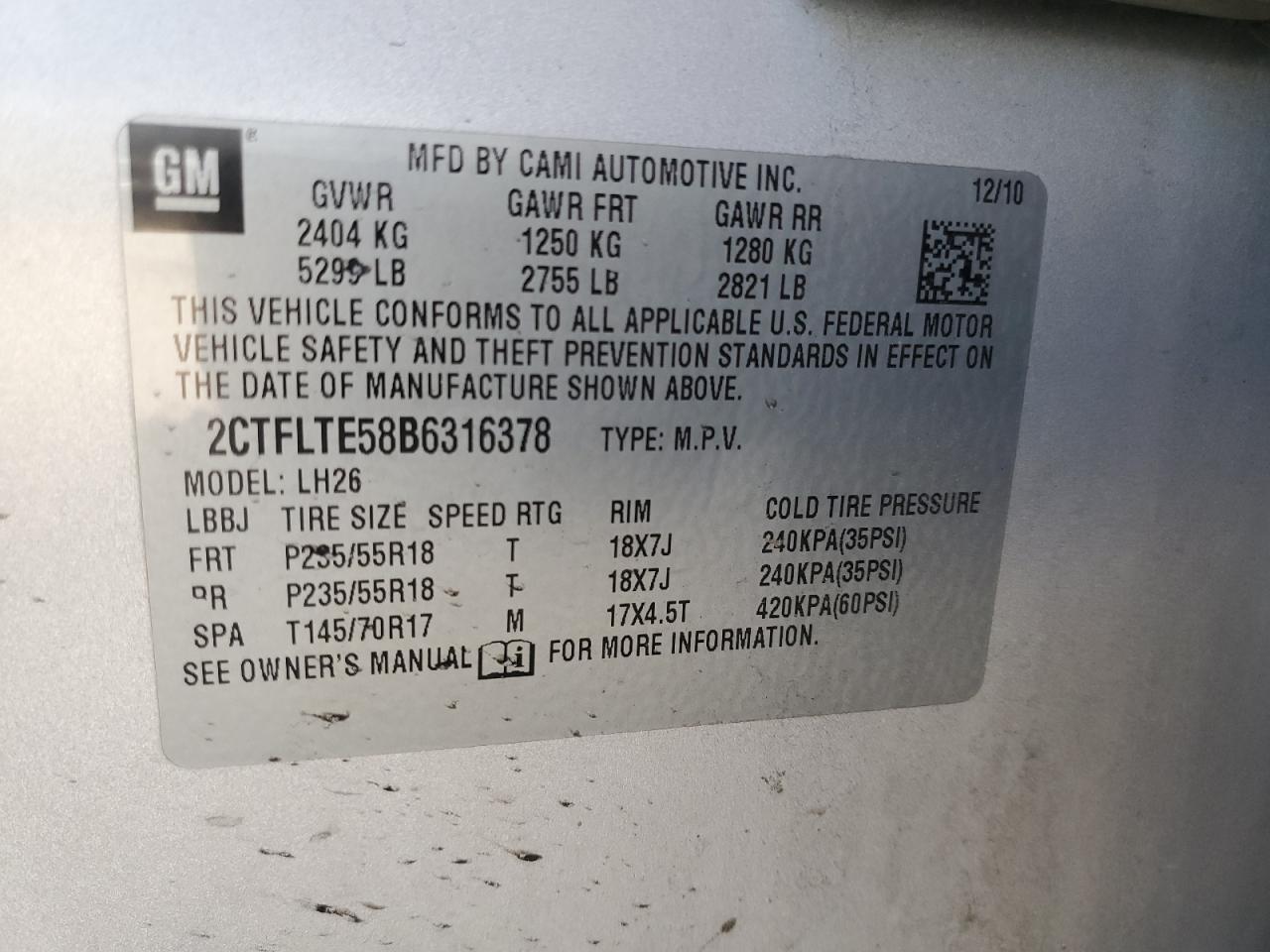 Photo 11 VIN: 2CTFLTE58B6316378 - GMC TERRAIN 