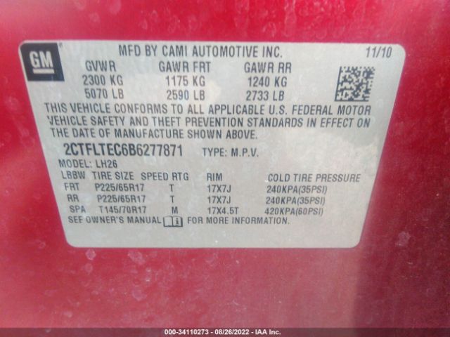 Photo 8 VIN: 2CTFLTEC6B6277871 - GMC TERRAIN 