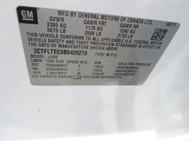 Photo 9 VIN: 2CTFLTEC9B6428279 - GMC TERRAIN SL 