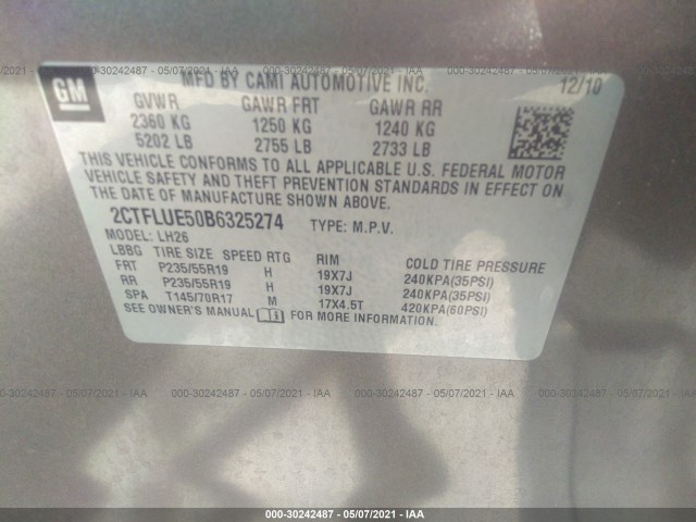 Photo 8 VIN: 2CTFLUE50B6325274 - GMC TERRAIN 