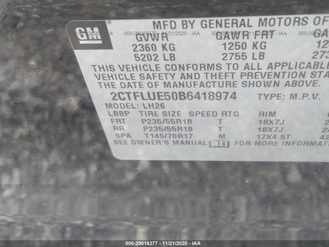 Photo 8 VIN: 2CTFLUE50B6418974 - GMC TERRAIN 