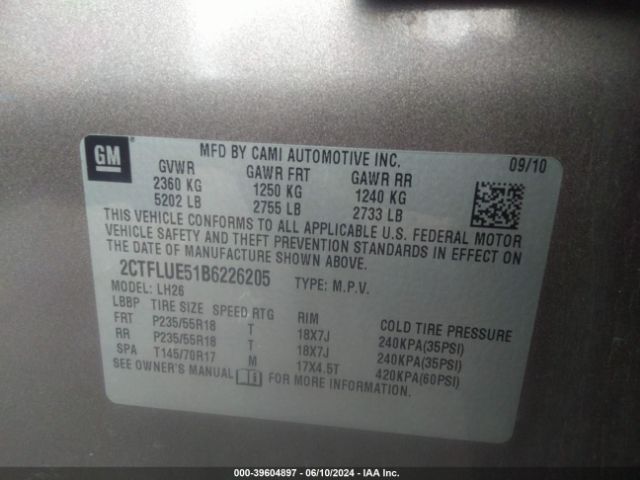 Photo 8 VIN: 2CTFLUE51B6226205 - GMC TERRAIN 