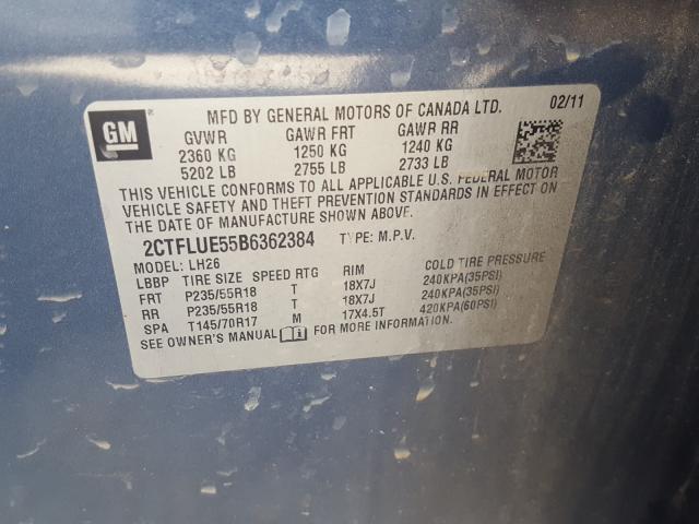 Photo 9 VIN: 2CTFLUE55B6362384 - GMC TERRAIN SL 