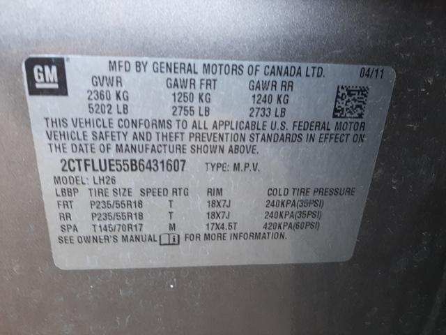 Photo 9 VIN: 2CTFLUE55B6431607 - GMC TERRAIN SL 