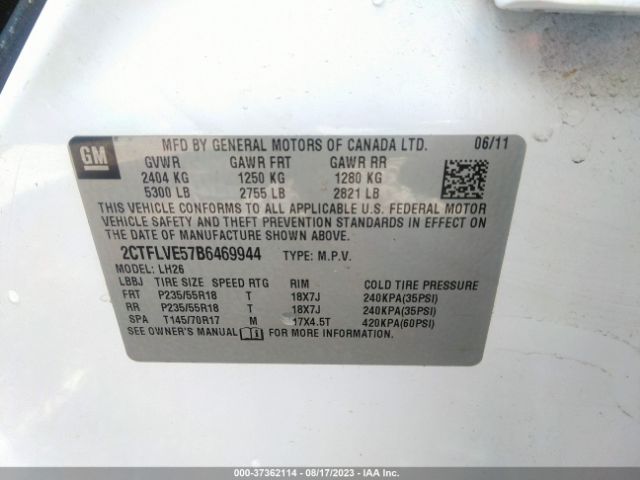 Photo 8 VIN: 2CTFLVE57B6469944 - GMC TERRAIN 