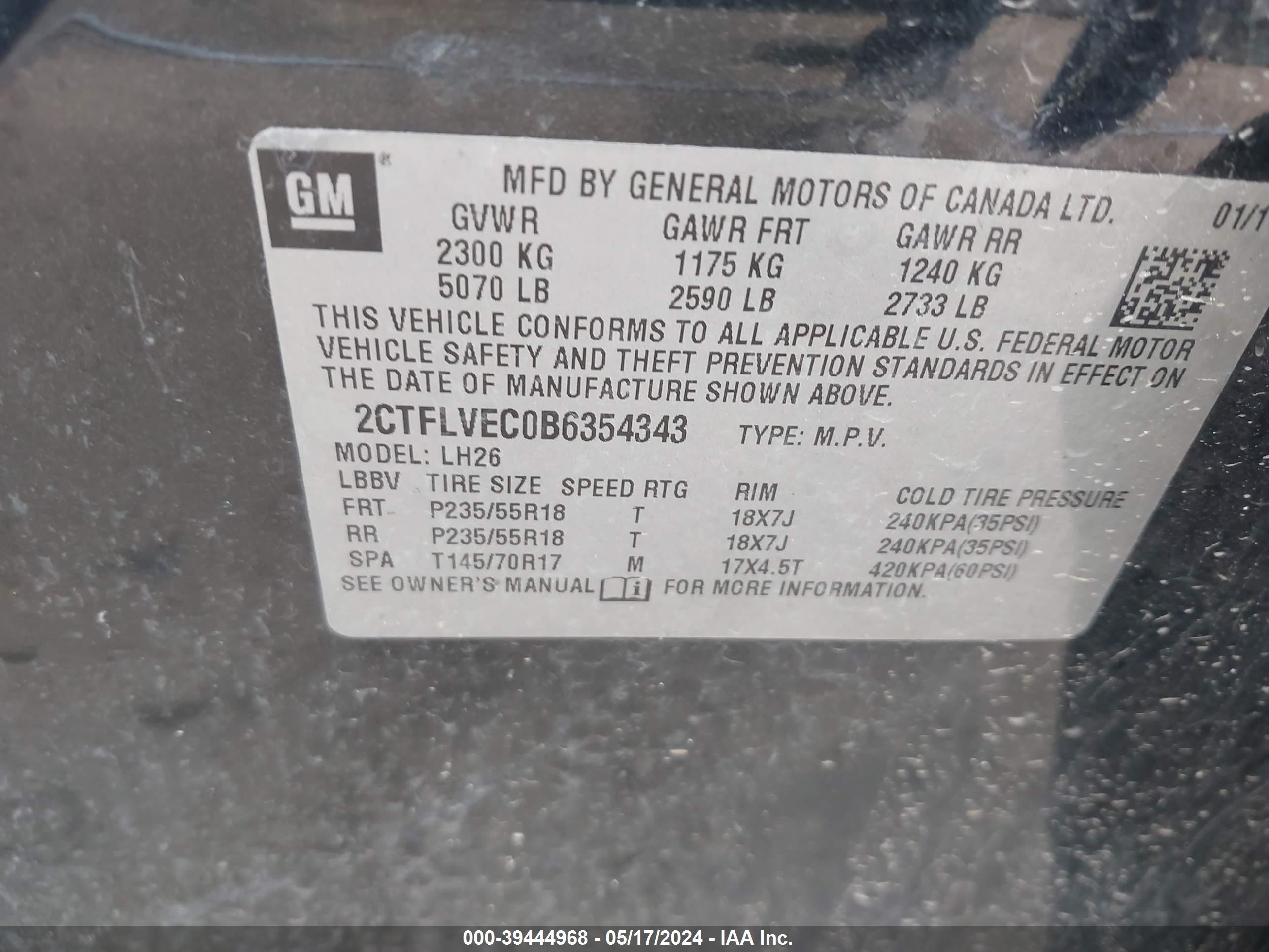 Photo 8 VIN: 2CTFLVEC0B6354343 - GMC TERRAIN 