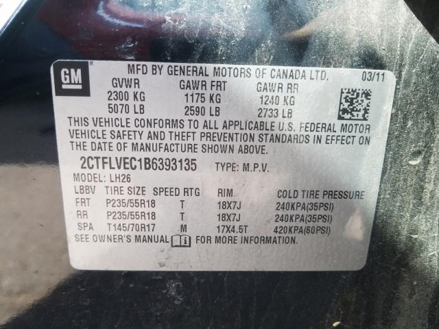 Photo 9 VIN: 2CTFLVEC1B6393135 - GMC TERRAIN SL 