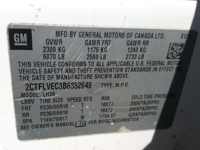 Photo 9 VIN: 2CTFLVEC3B6352649 - GMC TERRAIN SL 