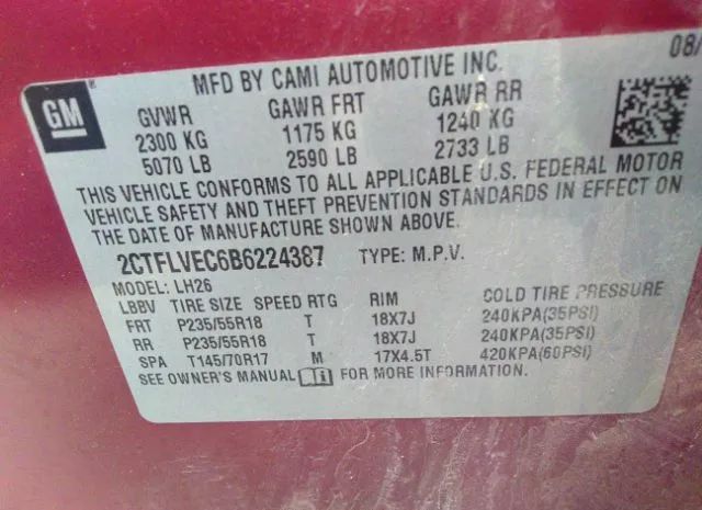 Photo 8 VIN: 2CTFLVEC6B6224387 - GMC TERRAIN 