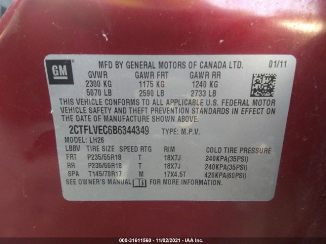 Photo 8 VIN: 2CTFLVEC6B6344349 - GMC TERRAIN 