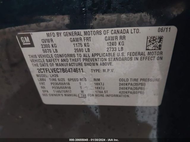 Photo 8 VIN: 2CTFLVEC7B6474611 - GMC TERRAIN 