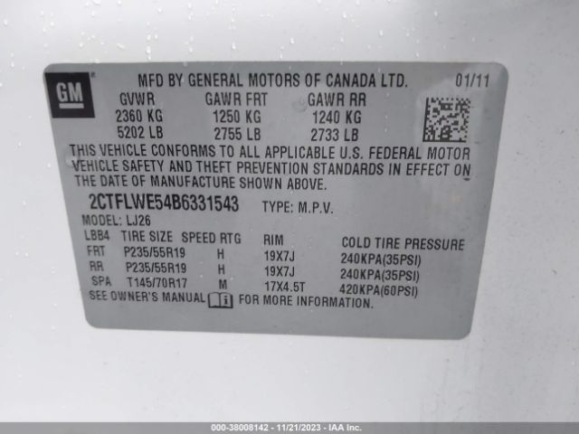 Photo 8 VIN: 2CTFLWE54B6331543 - GMC TERRAIN 