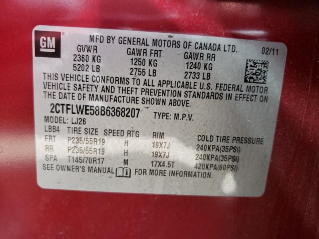 Photo 9 VIN: 2CTFLWE58B6368207 - GMC TERRAIN SL 