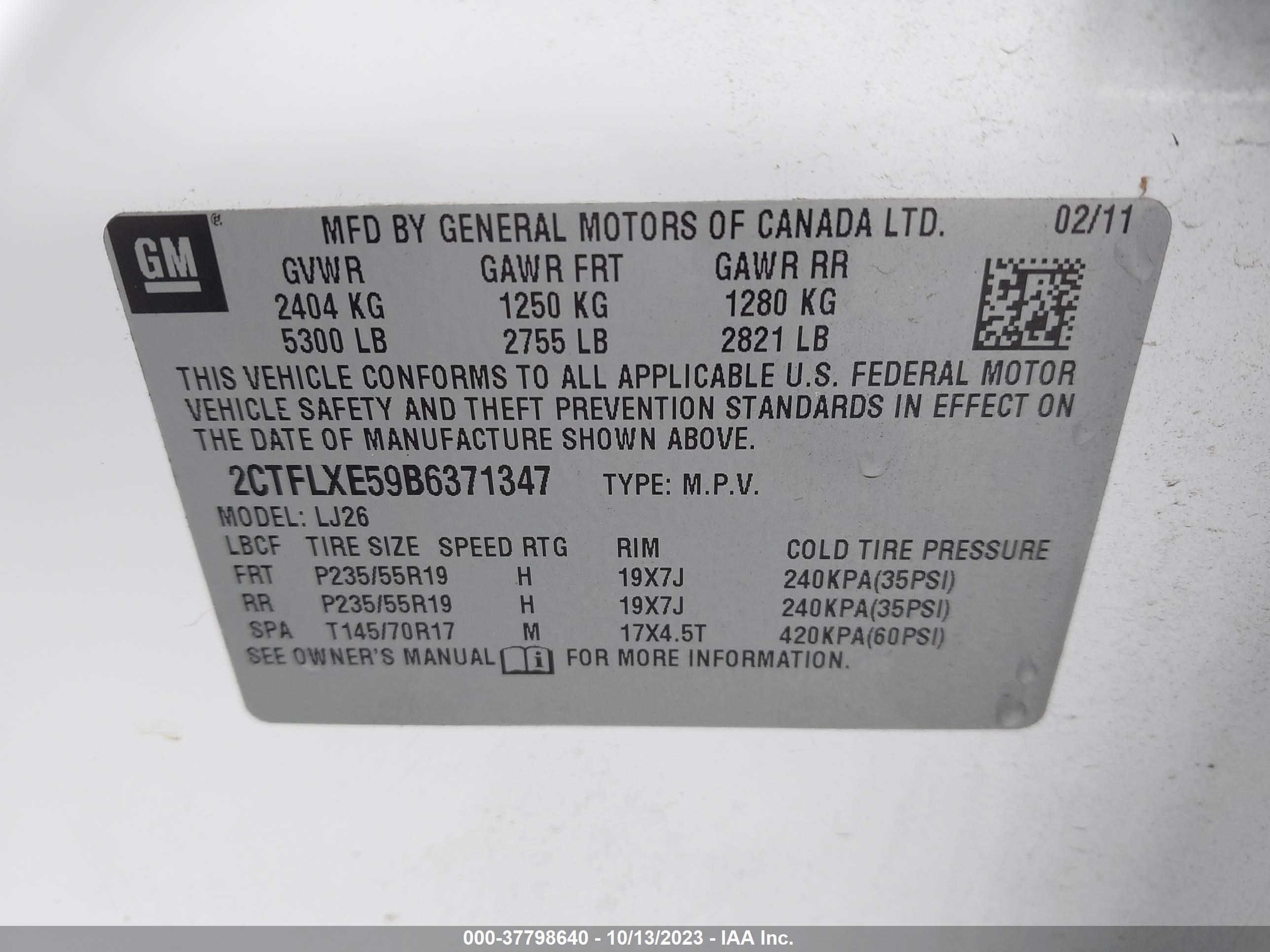 Photo 8 VIN: 2CTFLXE59B6371347 - GMC TERRAIN 