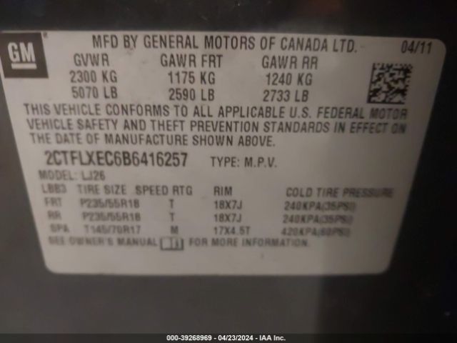 Photo 8 VIN: 2CTFLXEC6B6416257 - GMC TERRAIN 