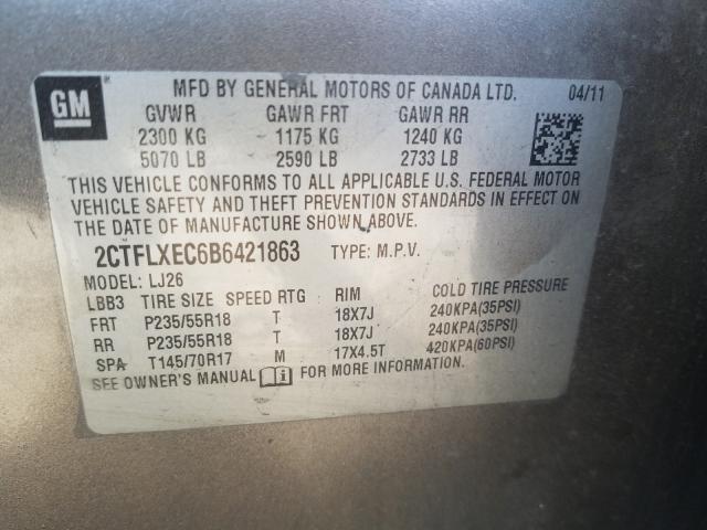 Photo 9 VIN: 2CTFLXEC6B6421863 - GMC TERRAIN SL 