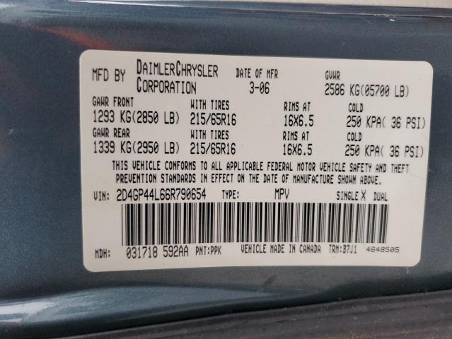 Photo 12 VIN: 2D4GP44L66R790654 - DODGE CARAVAN 