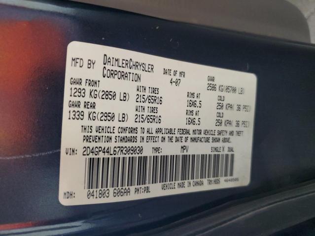 Photo 12 VIN: 2D4GP44L67R309030 - DODGE GRAND CARA 