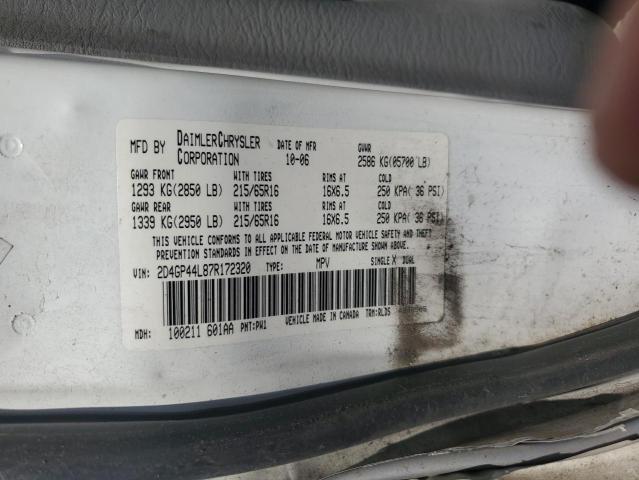 Photo 12 VIN: 2D4GP44L87R172320 - DODGE CARAVAN 