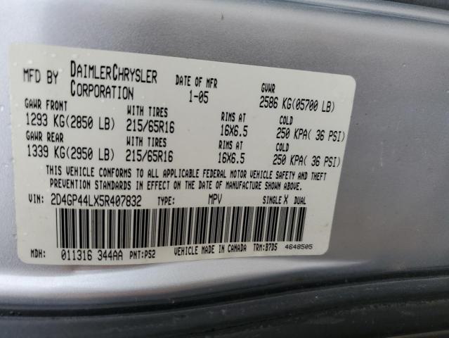 Photo 12 VIN: 2D4GP44LX5R407832 - DODGE CARAVAN 