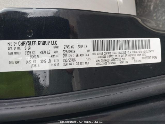 Photo 8 VIN: 2D4RN3D14AR477232 - DODGE GRAND CARAVAN 