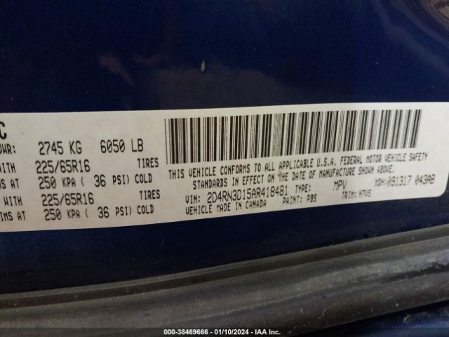 Photo 8 VIN: 2D4RN3D15AR418481 - DODGE GRAND CARAVAN 