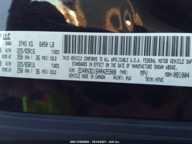 Photo 8 VIN: 2D4RN3D16AR425908 - DODGE GRAND CARAVAN 