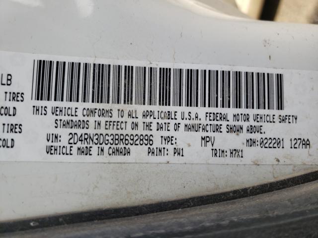 Photo 9 VIN: 2D4RN3DG3BR692896 - DODGE GRAND CARA 